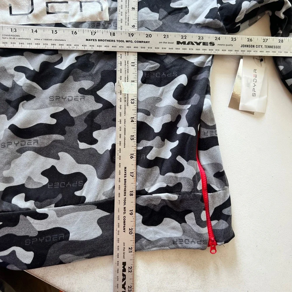 Spyder Womens Lg Grey Camo Lounge Set 2pc Sweatshirt Joggers Fleece NWT Pajamas